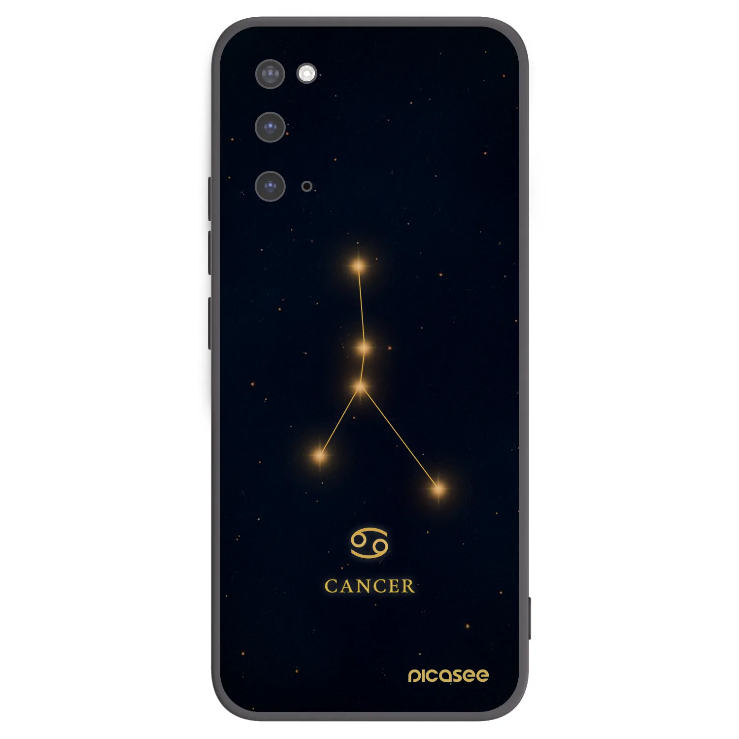 Picasee silikonowe czarne etui na Samsung Galaxy S20 G980F - CANCER