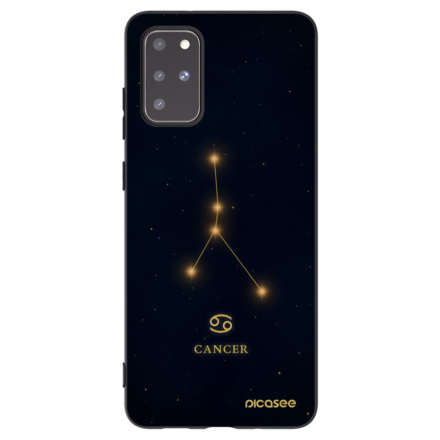 Picasee silikonowe czarne etui na Samsung Galaxy S20+ G985F - CANCER