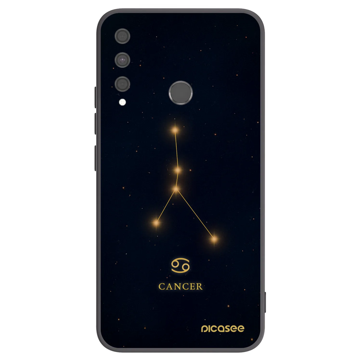 Picasee silikonowe czarne etui na Huawei P40 Lite E - CANCER