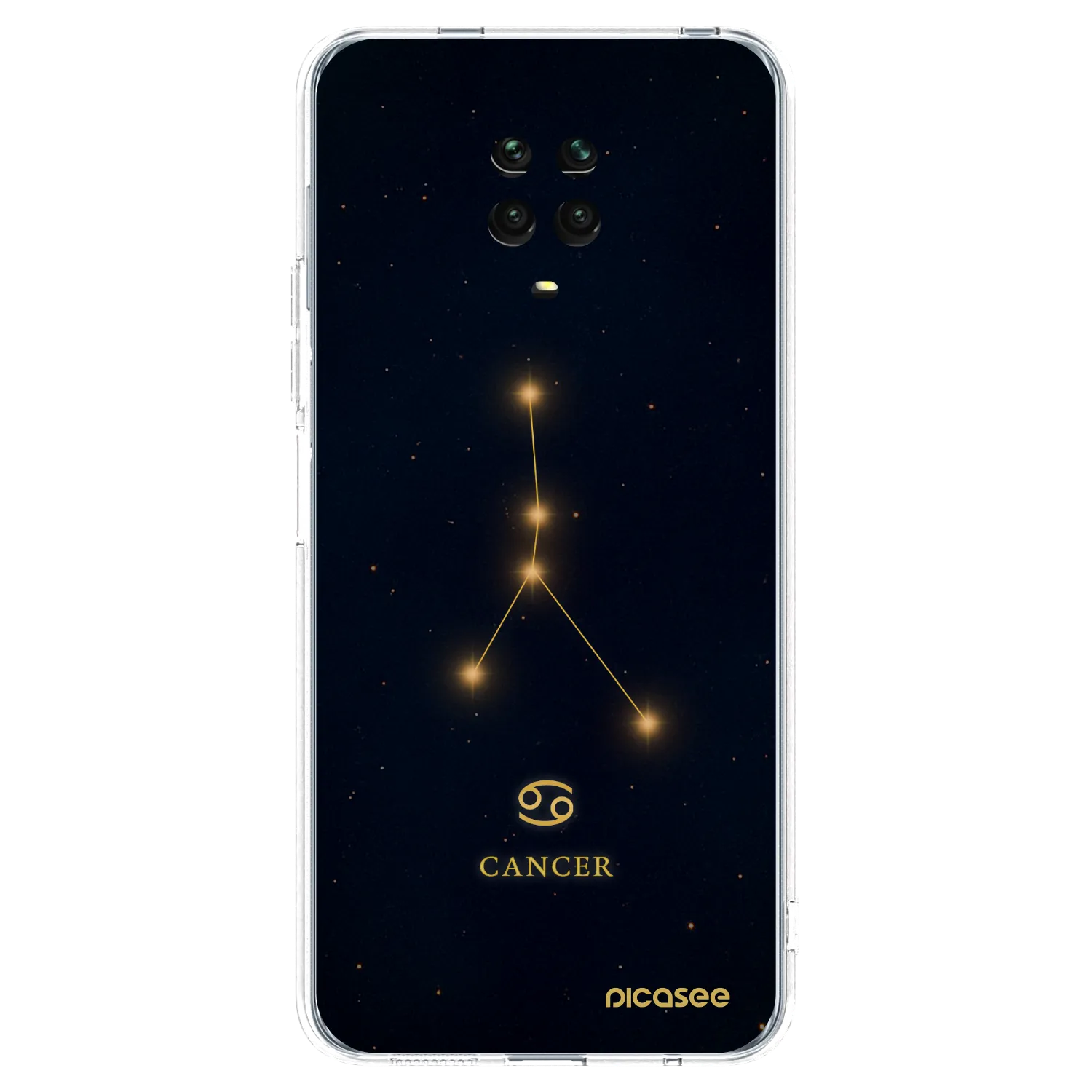 Picasee silikonowe przeźroczyste etui na Xiaomi Redmi Note 9 Pro - CANCER