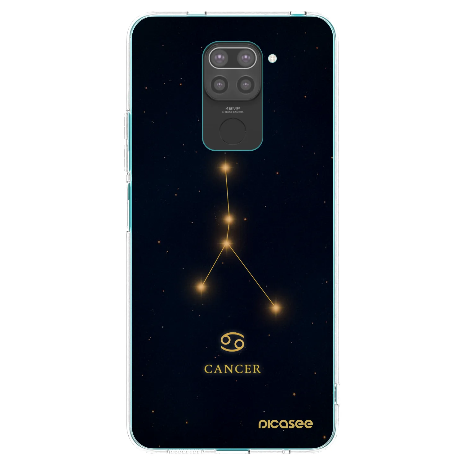 Picasee silikonowe czarne etui na Xiaomi Redmi Note 9 - CANCER