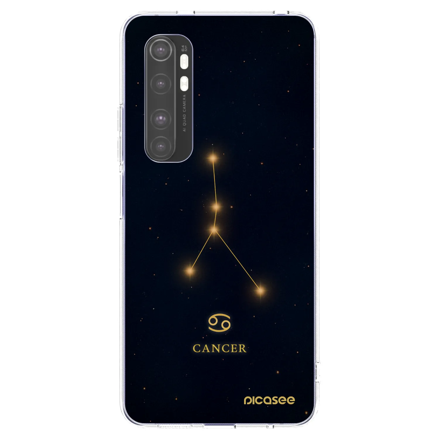 Picasee silikonowe przeźroczyste etui na Xiaomi Mi Note 10 Lite - CANCER