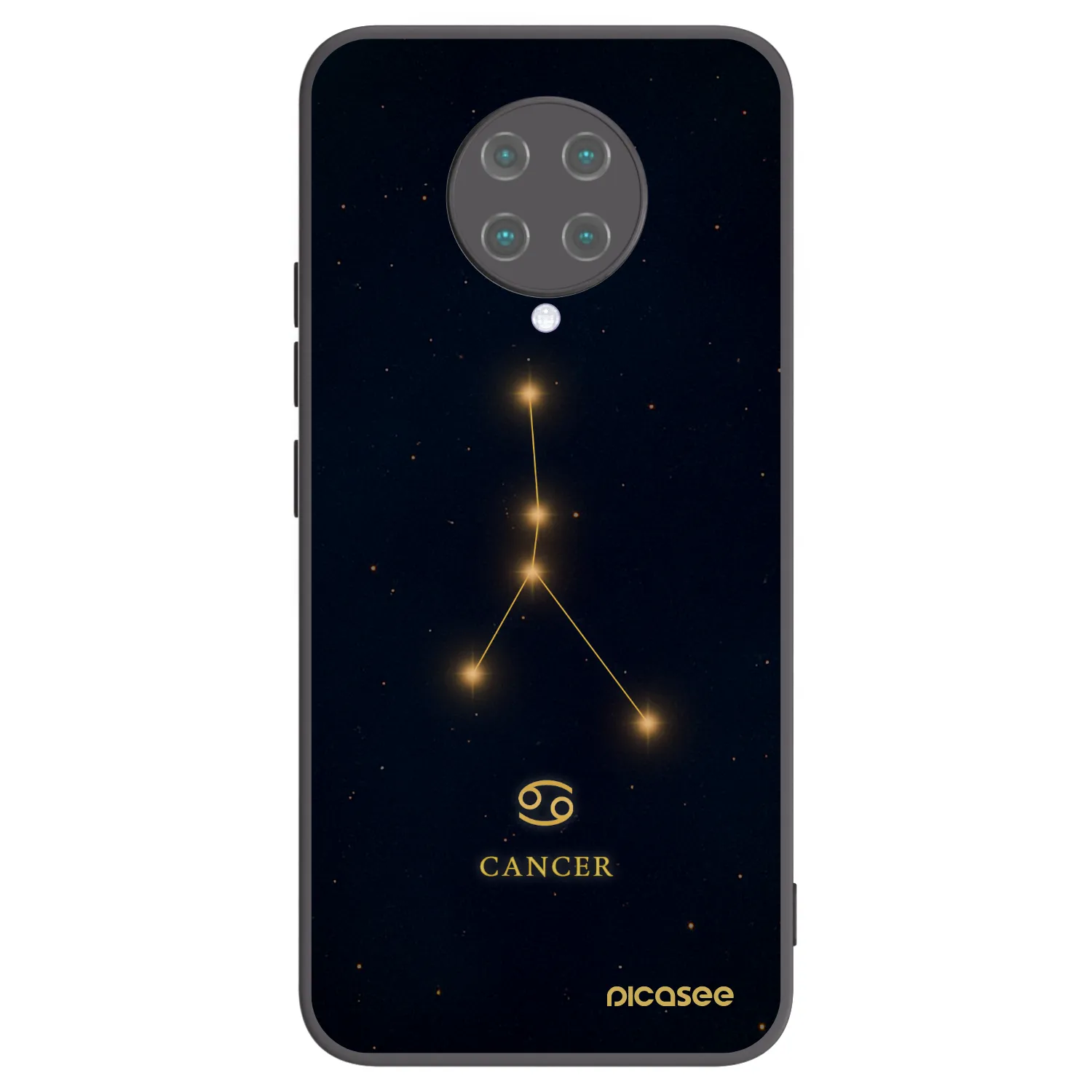 Picasee silikonowe czarne etui na Xiaomi Poco F2 Pro - CANCER