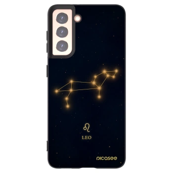 Picasee silikonowe czarne etui na Samsung Galaxy S21 5G G991B - LEO