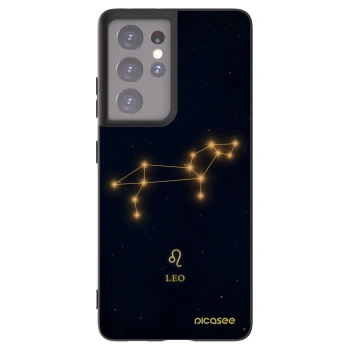Picasee silikonowe czarne etui na Samsung Galaxy S21 Ultra 5G G998B - LEO