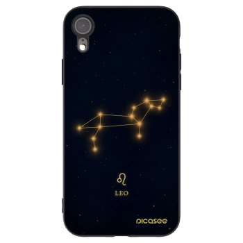 Picasee silikonowe czarne etui na Apple iPhone XR - LEO