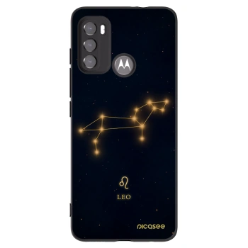Picasee silikonowe czarne etui na Motorola Moto G60 - LEO