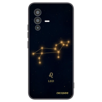Picasee silikonowe czarne etui na Vivo V23 5G - LEO