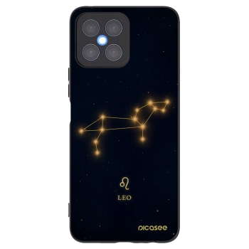 Picasee silikonowe czarne etui na Honor X8 4G - LEO