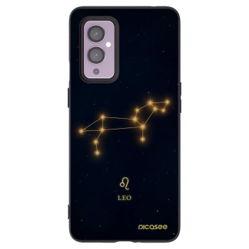 Picasee silikonowe czarne etui na OnePlus 9 - LEO