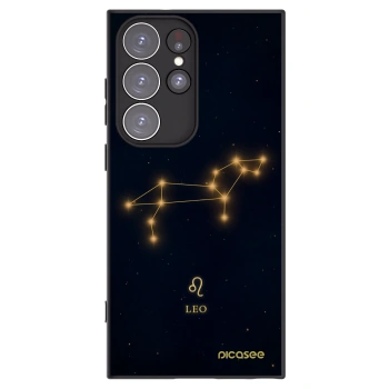 Picasee silikonowe czarne etui na Samsung Galaxy S23 Ultra 5G - LEO