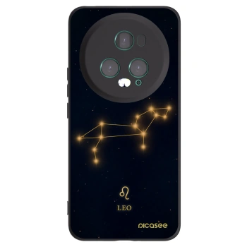 Picasee silikonowe czarne etui na Honor Magic5 Pro - LEO