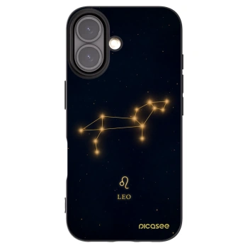 Picasee silikonowe czarne etui na Apple iPhone 16 - LEO