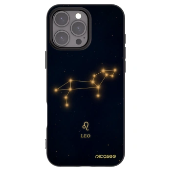 Picasee silikonowe czarne etui na Apple iPhone 16 Pro Max - LEO