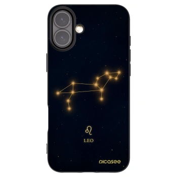 Picasee silikonowe czarne etui na Apple iPhone 16 Plus - LEO