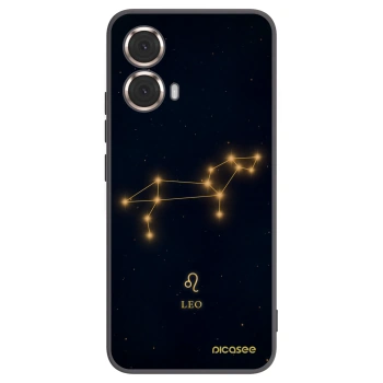 Picasee silikonowe czarne etui na Motorola Moto G85 - LEO