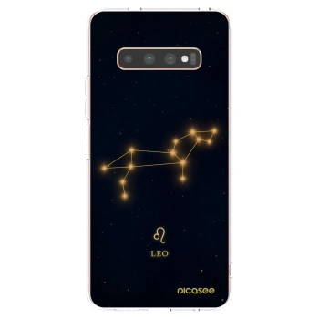 Picasee silikonowe przeźroczyste etui na Samsung Galaxy S10 Plus G975 - LEO