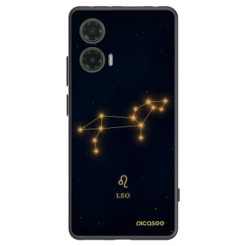 Picasee silikonowe czarne etui na Motorola Moto G35 5G - LEO