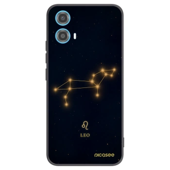 Picasee silikonowe czarne etui na Motorola Moto G34 5G - LEO