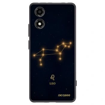 Picasee silikonowe czarne etui na Motorola Moto E14 - LEO