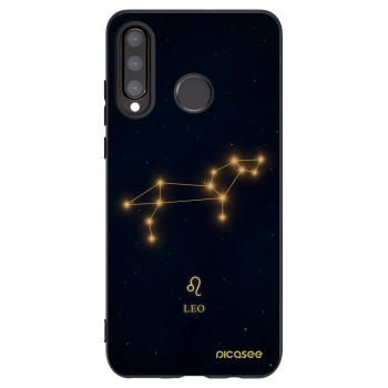 Picasee silikonowe czarne etui na Huawei P30 Lite - LEO