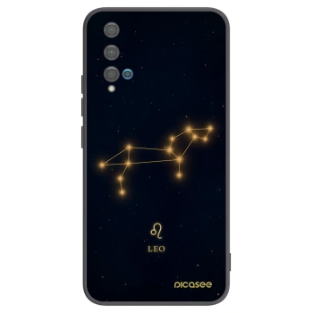 Picasee silikonowe czarne etui na Huawei Nova 5T - LEO