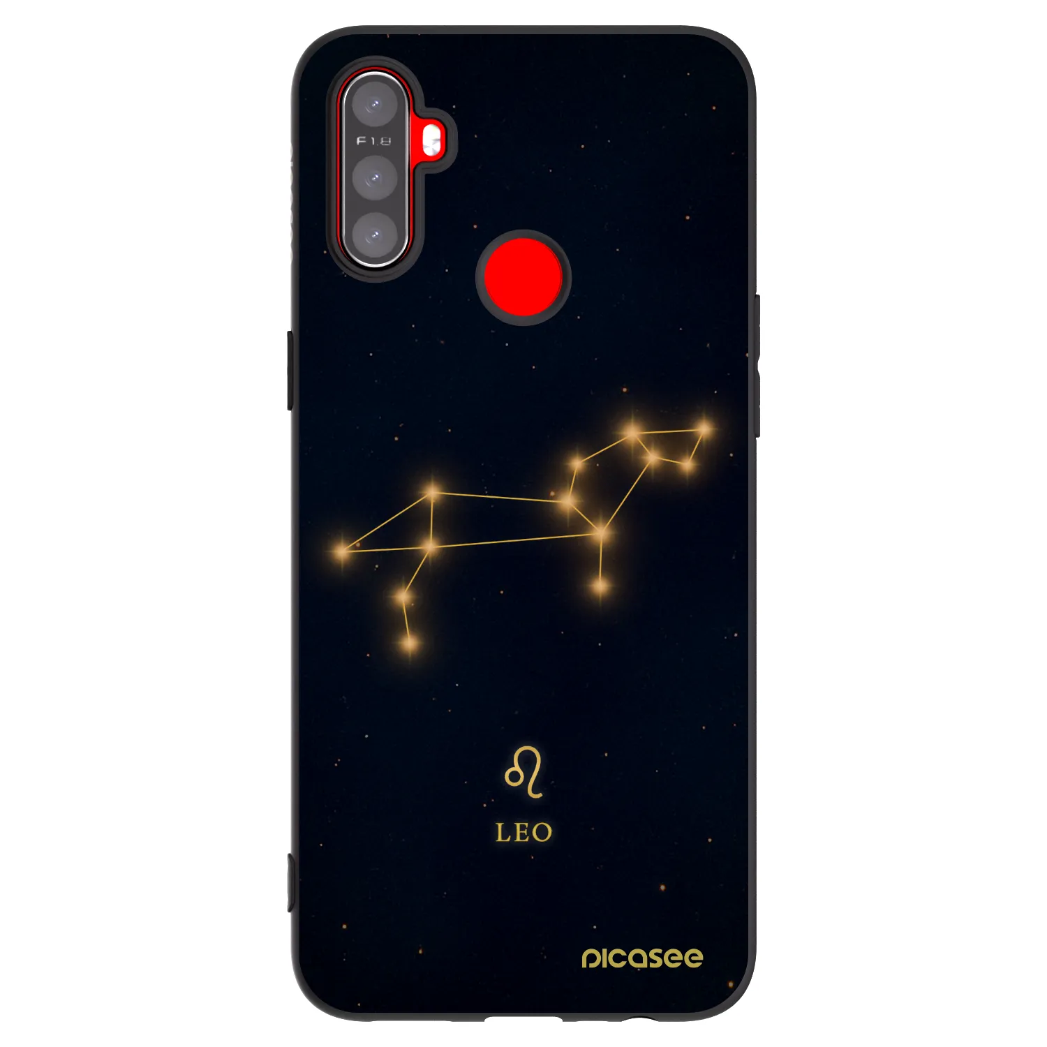 Picasee silikonowe czarne etui na Realme C3 - LEO