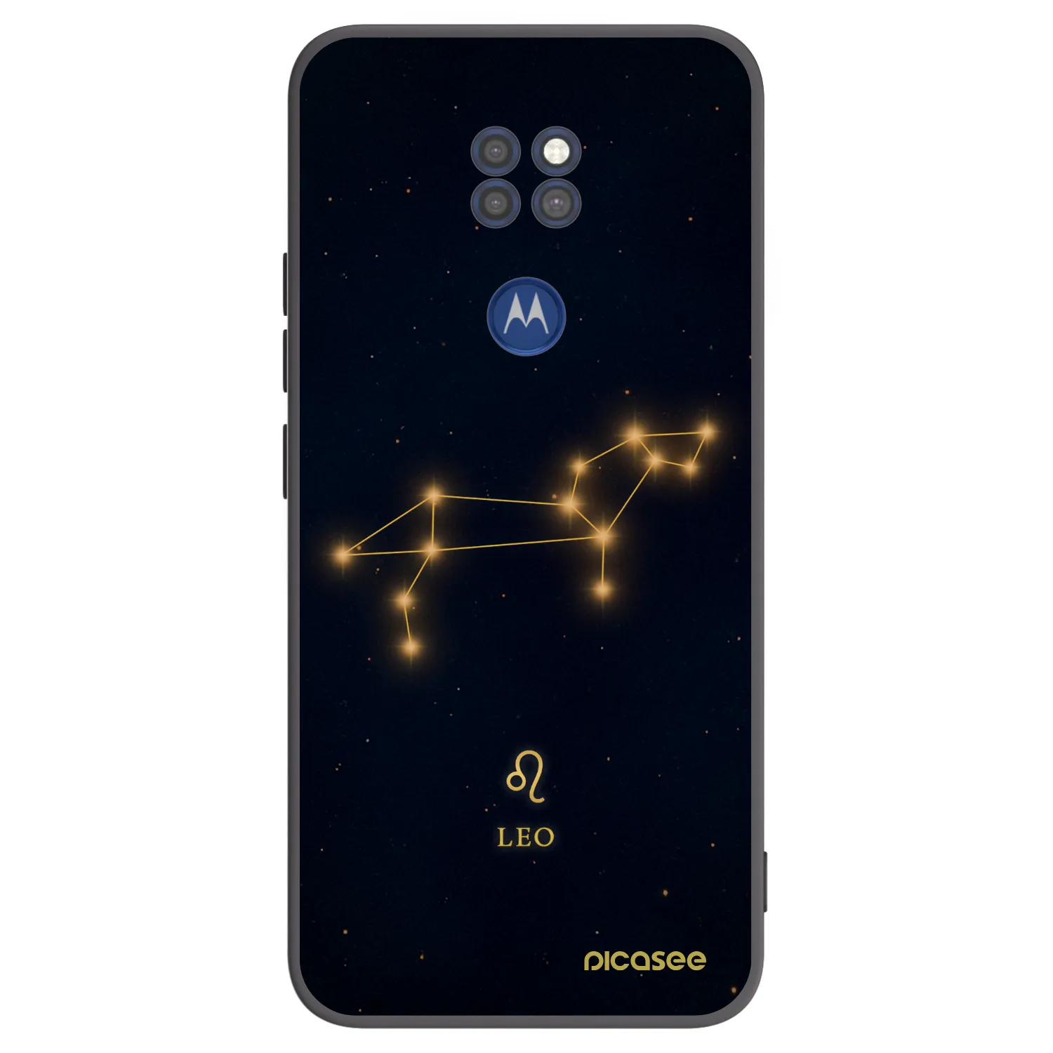 Picasee silikonowe czarne etui na Motorola Moto G9 Play - LEO