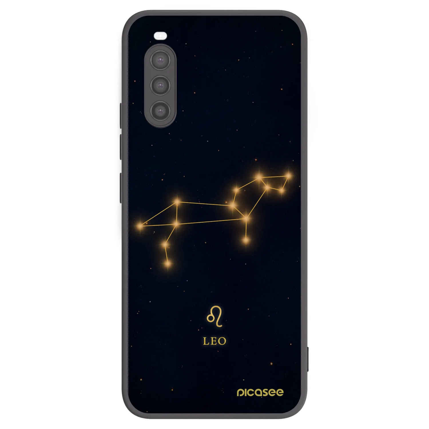 Picasee silikonowe czarne etui na Sony Xperia 10 II - LEO