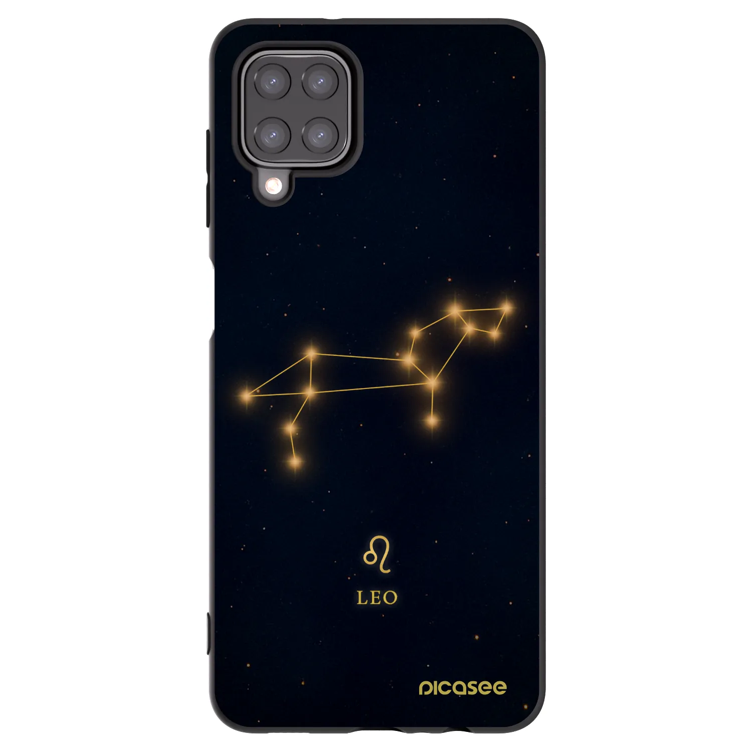 Picasee silikonowe czarne etui na Samsung Galaxy A12 A125F - LEO