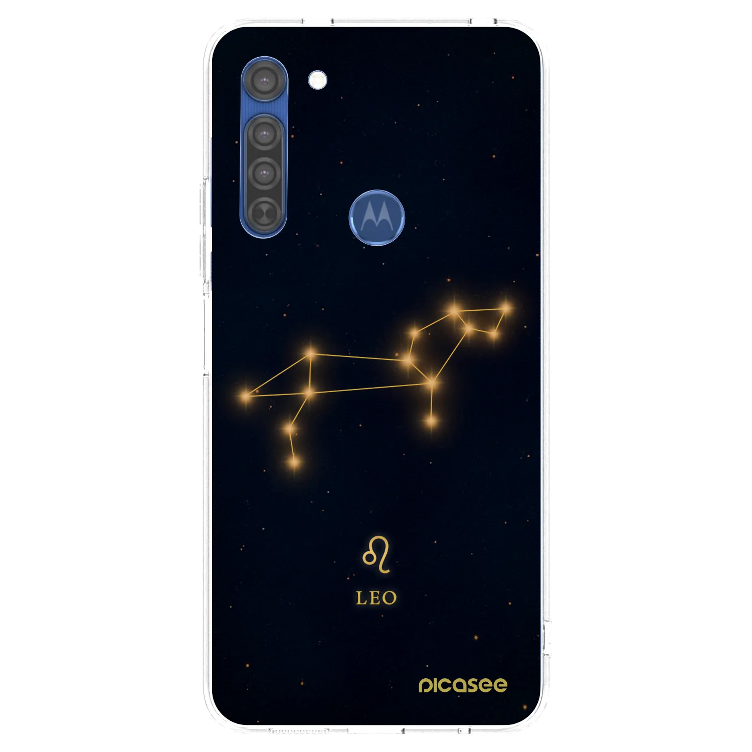 Picasee silikonowe przeźroczyste etui na Motorola Moto G8 - LEO
