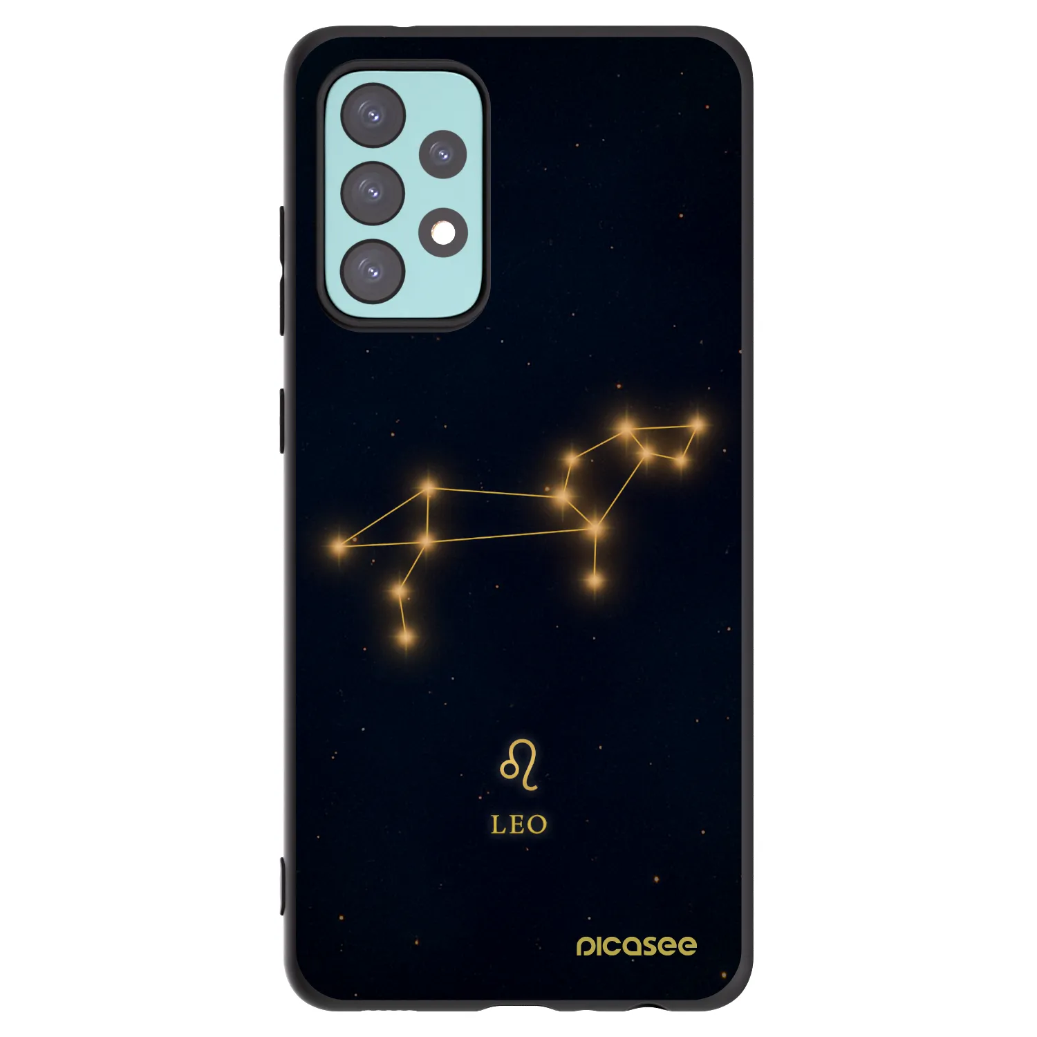 Picasee silikonowe czarne etui na Samsung Galaxy A72 A725F - LEO
