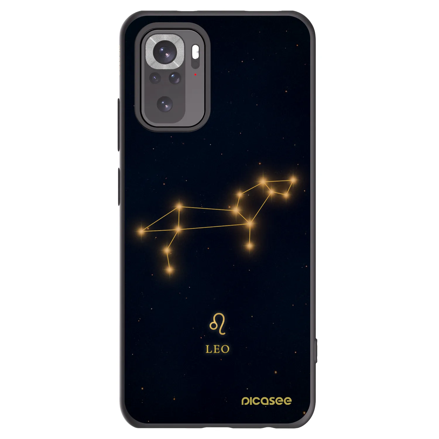 Picasee silikonowe czarne etui na Xiaomi Redmi Note 10S - LEO