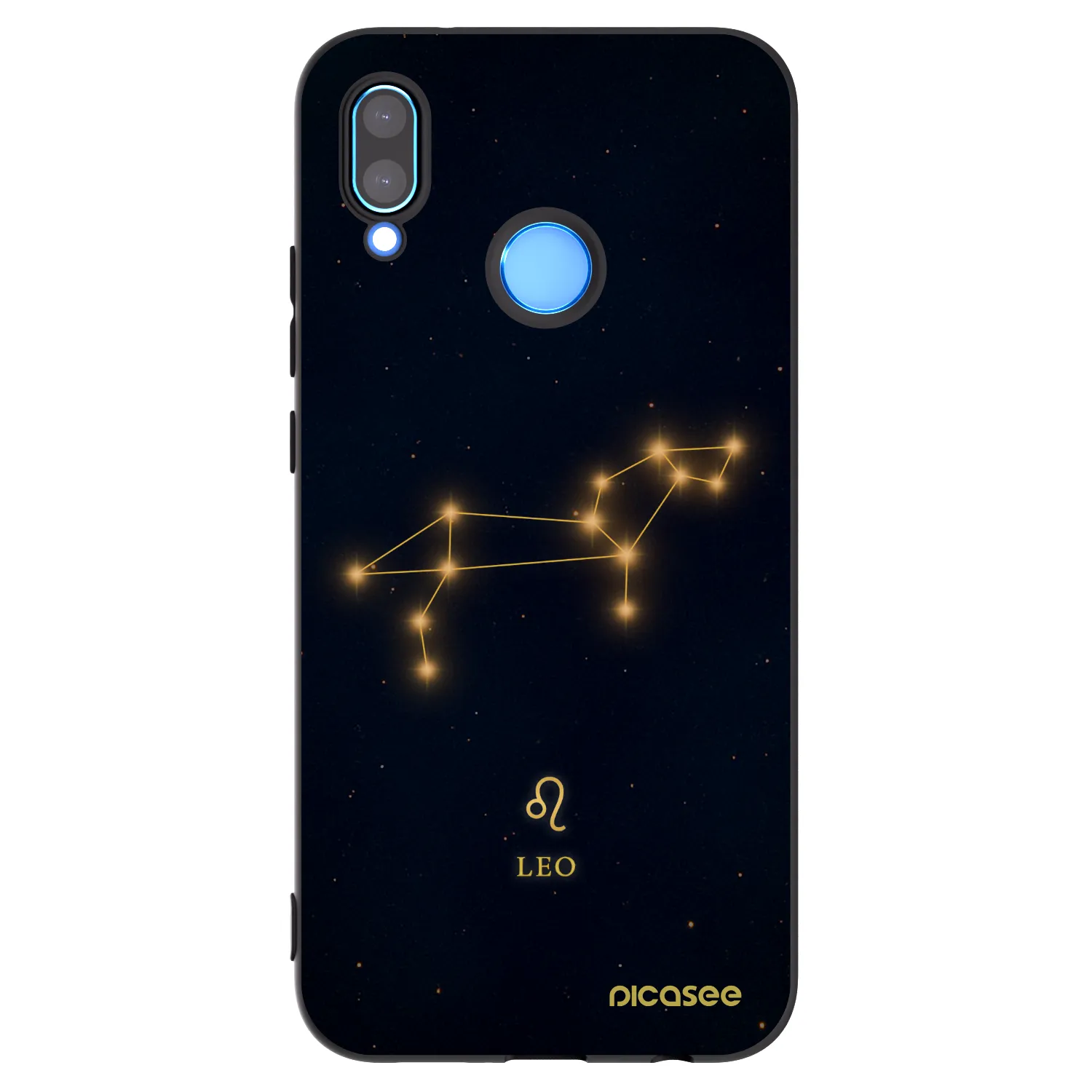 Picasee silikonowe czarne etui na Huawei P20 Lite - LEO