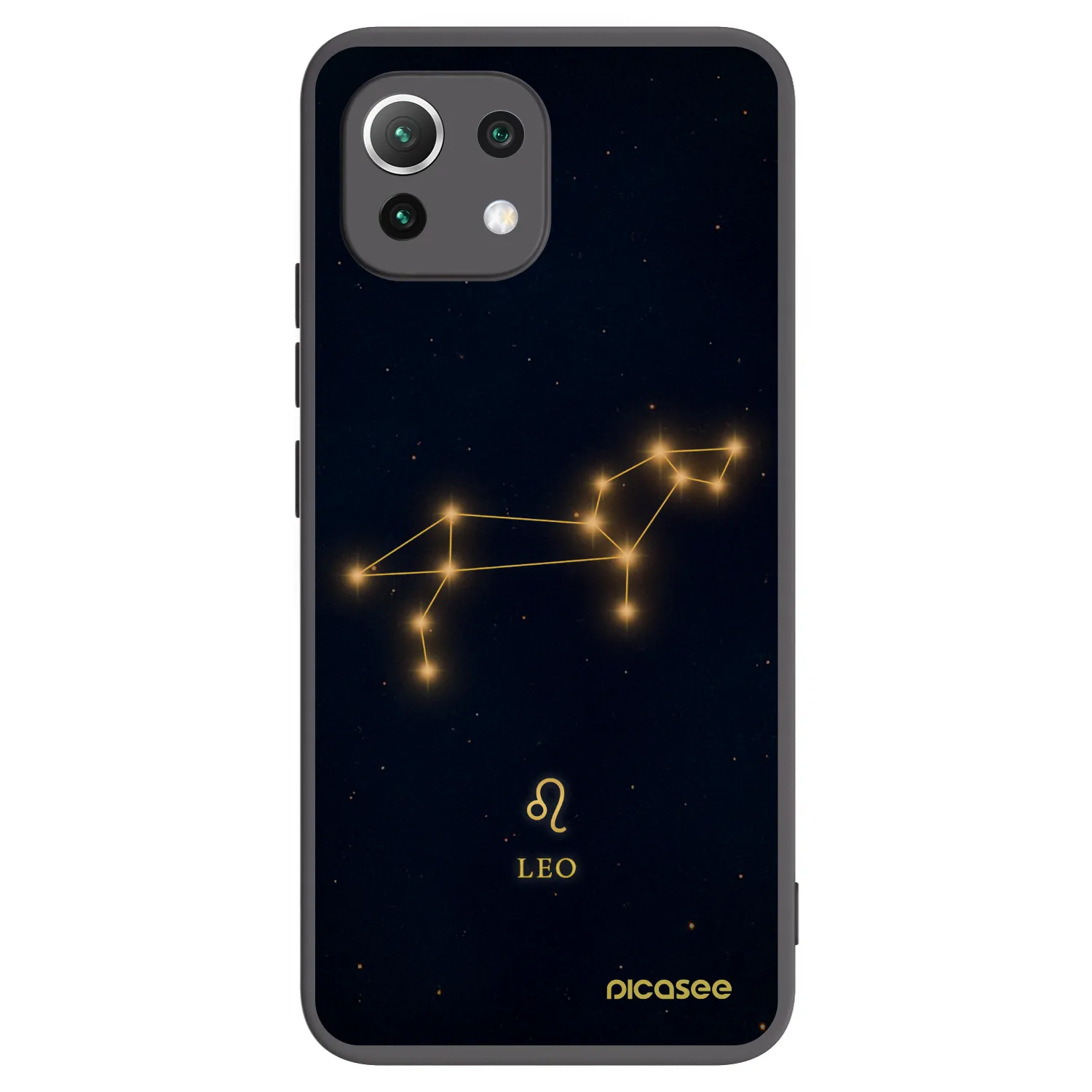 Picasee silikonowe czarne etui na Xiaomi Mi 11 Lite - LEO