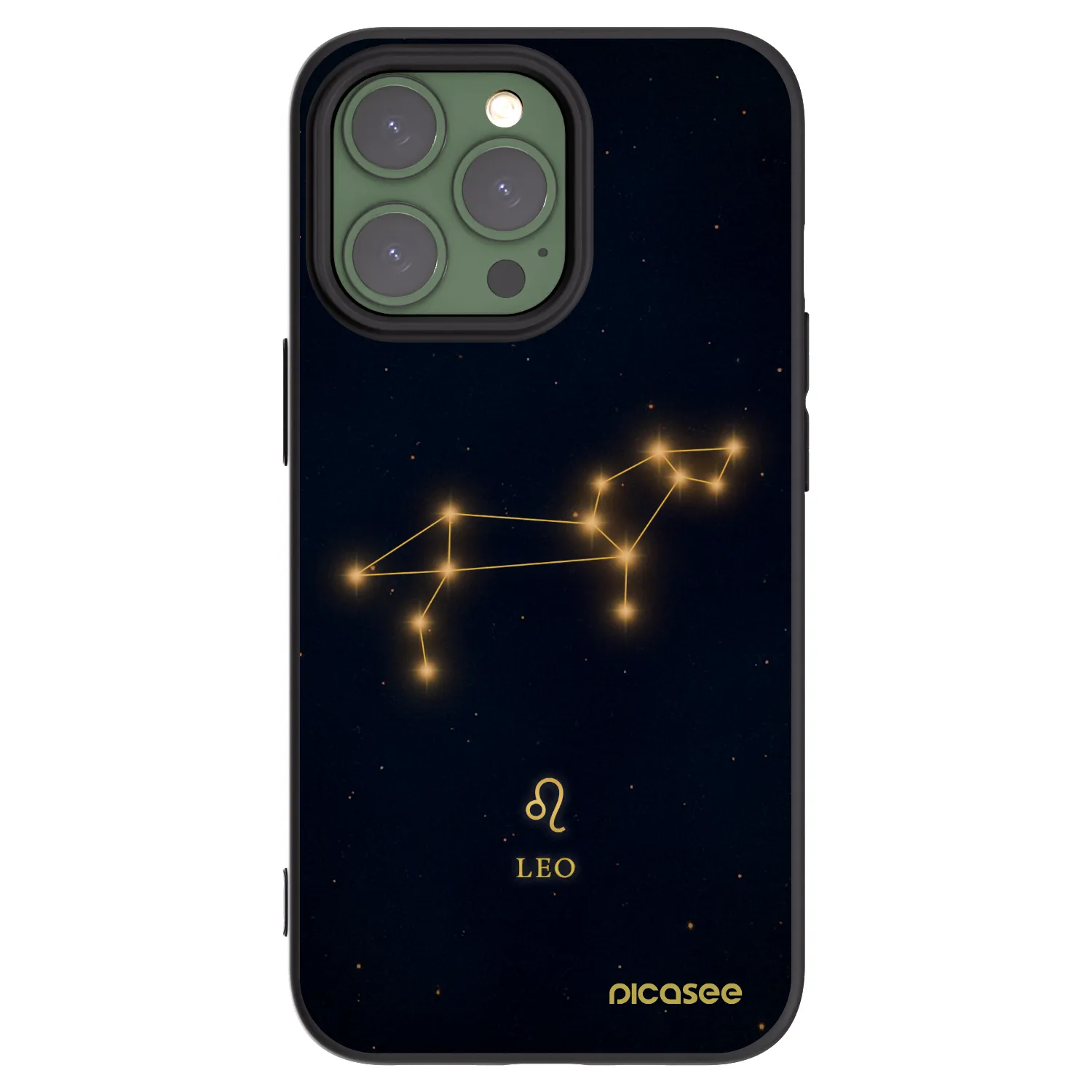 Picasee silikonowe czarne etui na Apple iPhone 13 Pro - LEO