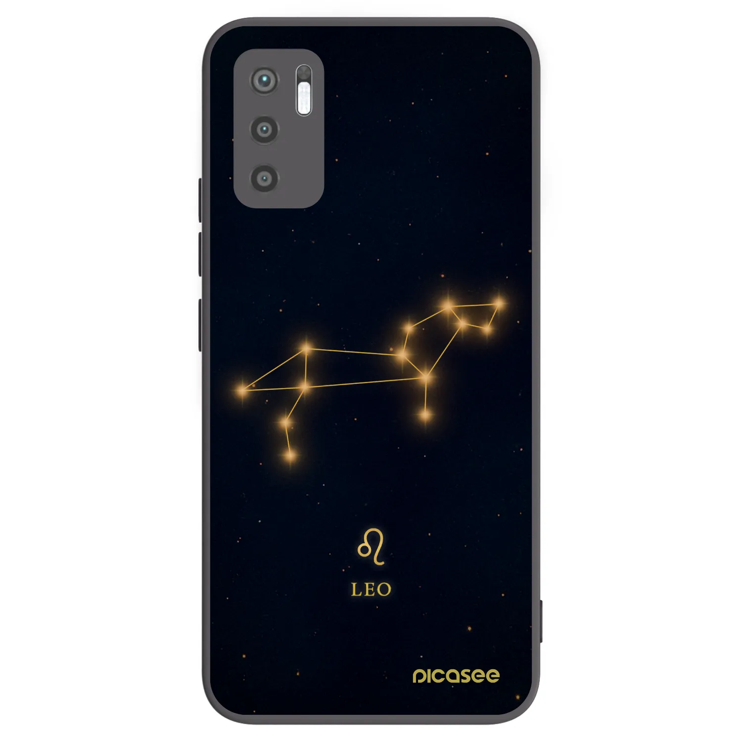 Picasee silikonowe czarne etui na Xiaomi Redmi Note 10 5G - LEO