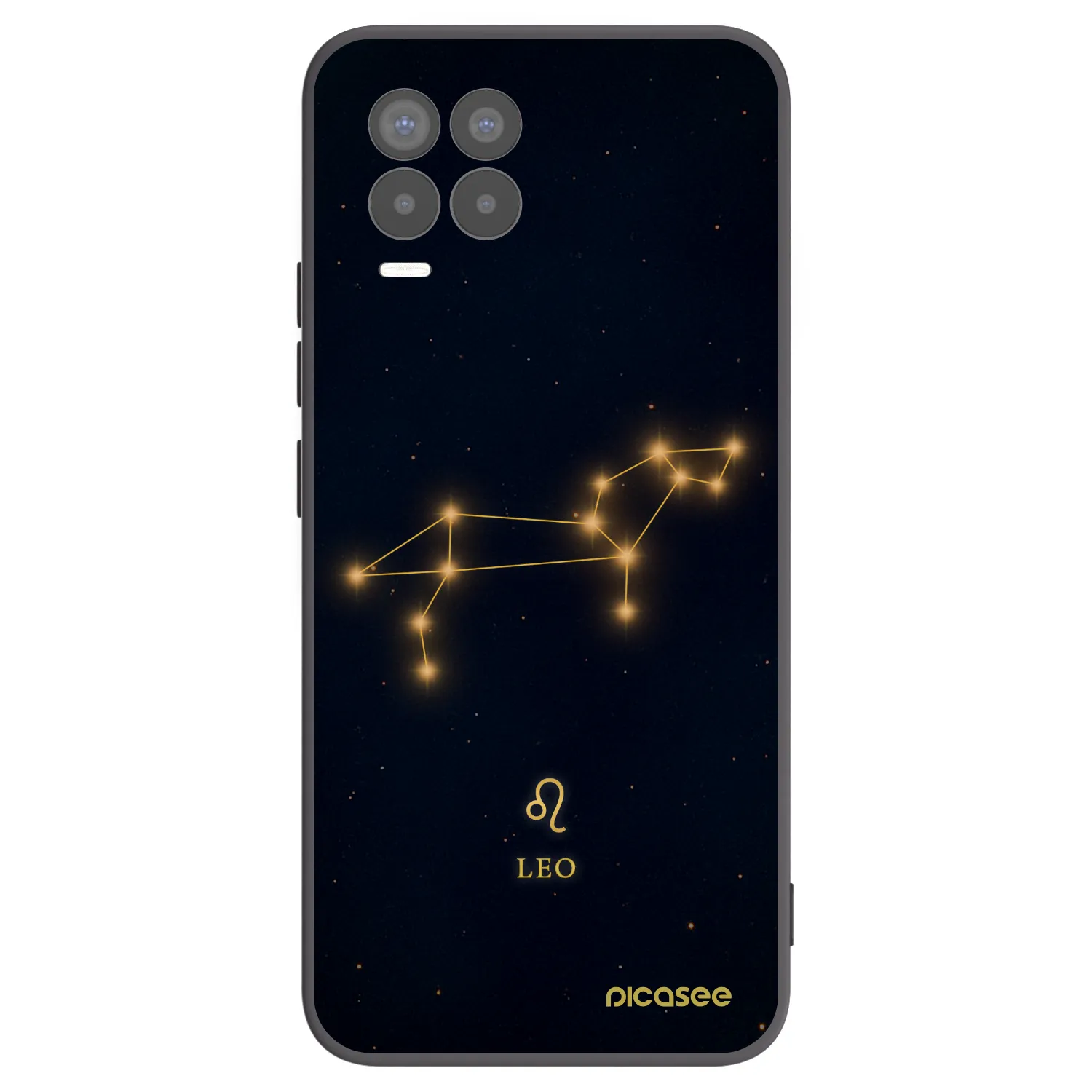Picasee silikonowe czarne etui na Realme 8 Pro - LEO