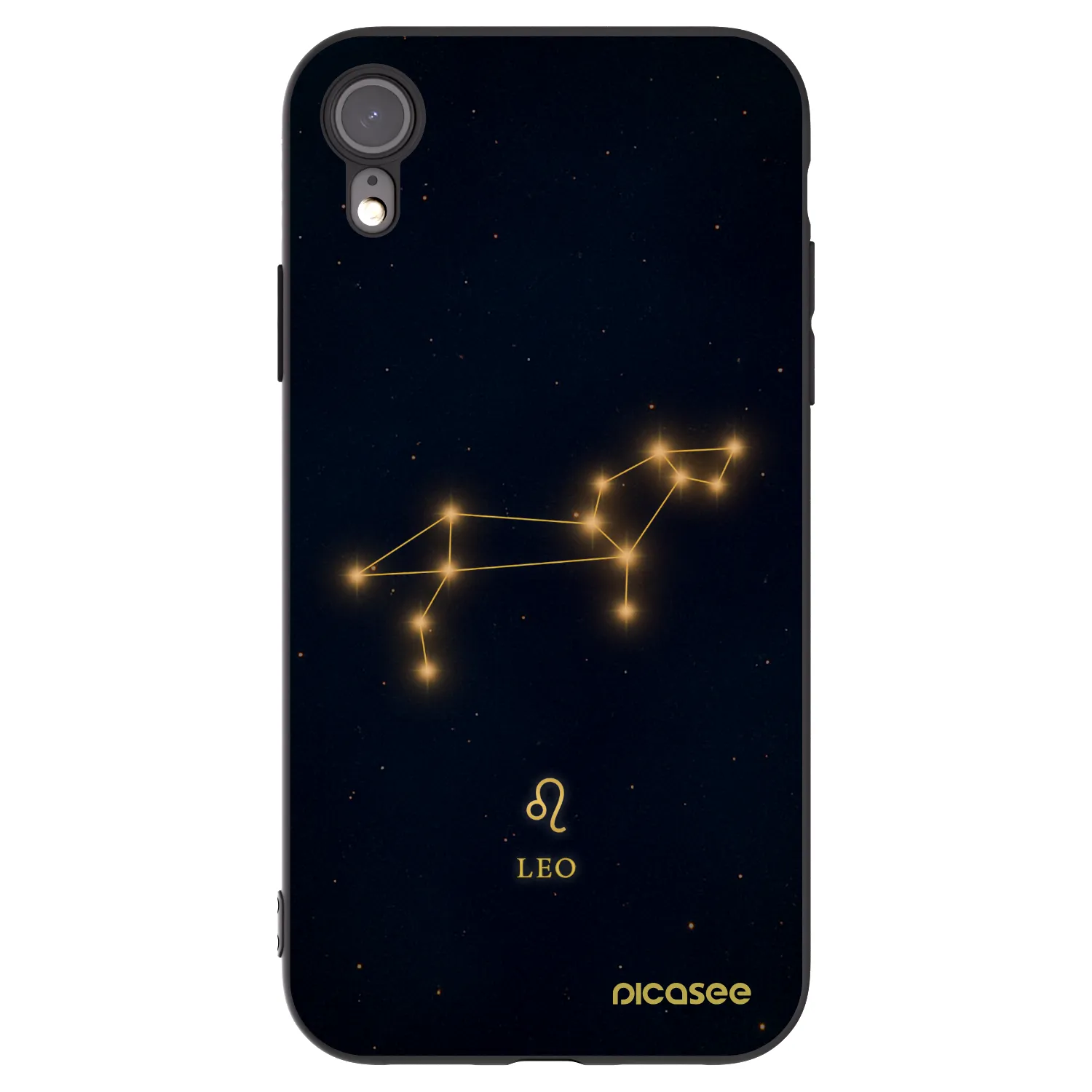 Picasee silikonowe czarne etui na Apple iPhone XR - LEO