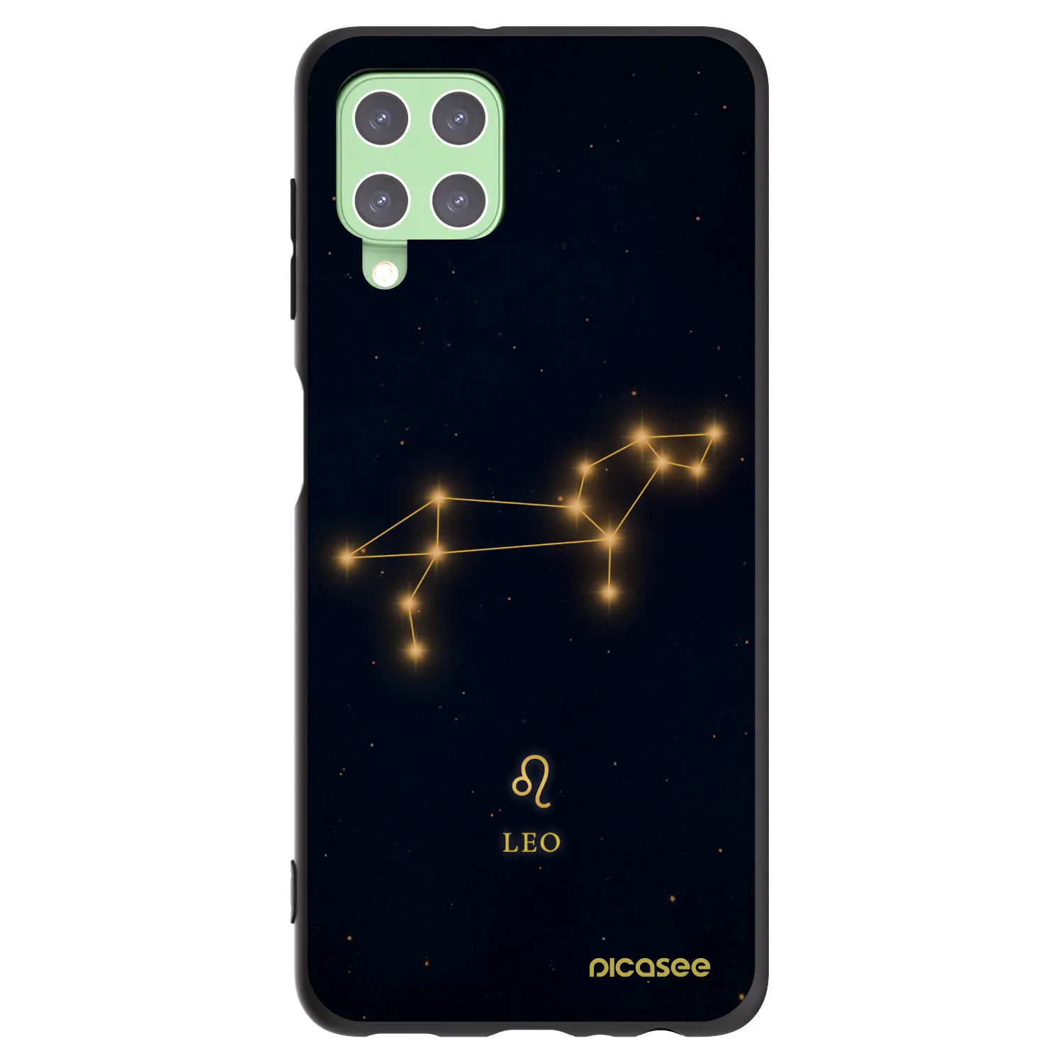 Picasee silikonowe czarne etui na Samsung Galaxy A22 A225F 4G - LEO