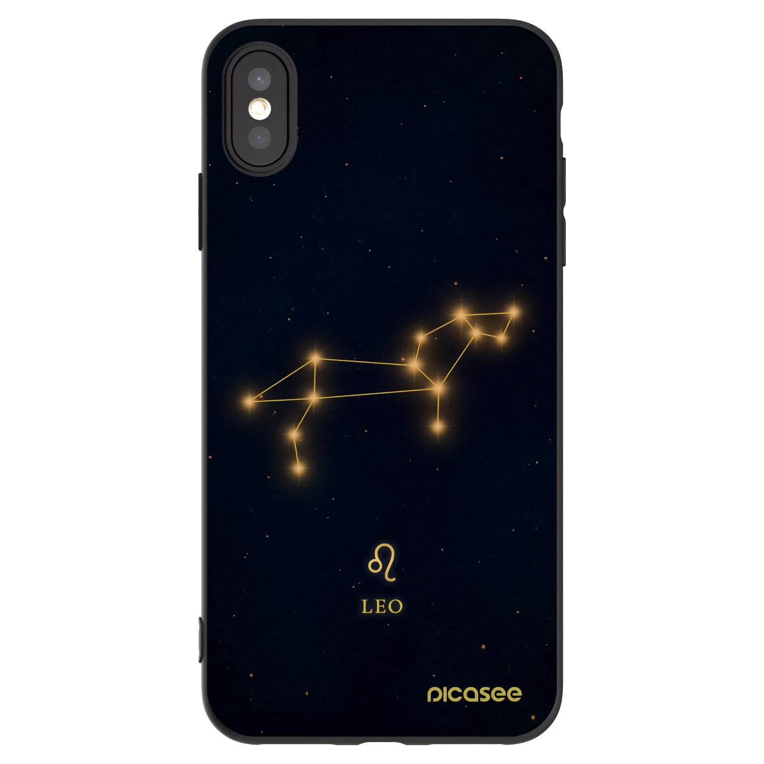 Picasee silikonowe czarne etui na Apple iPhone XS Max - LEO