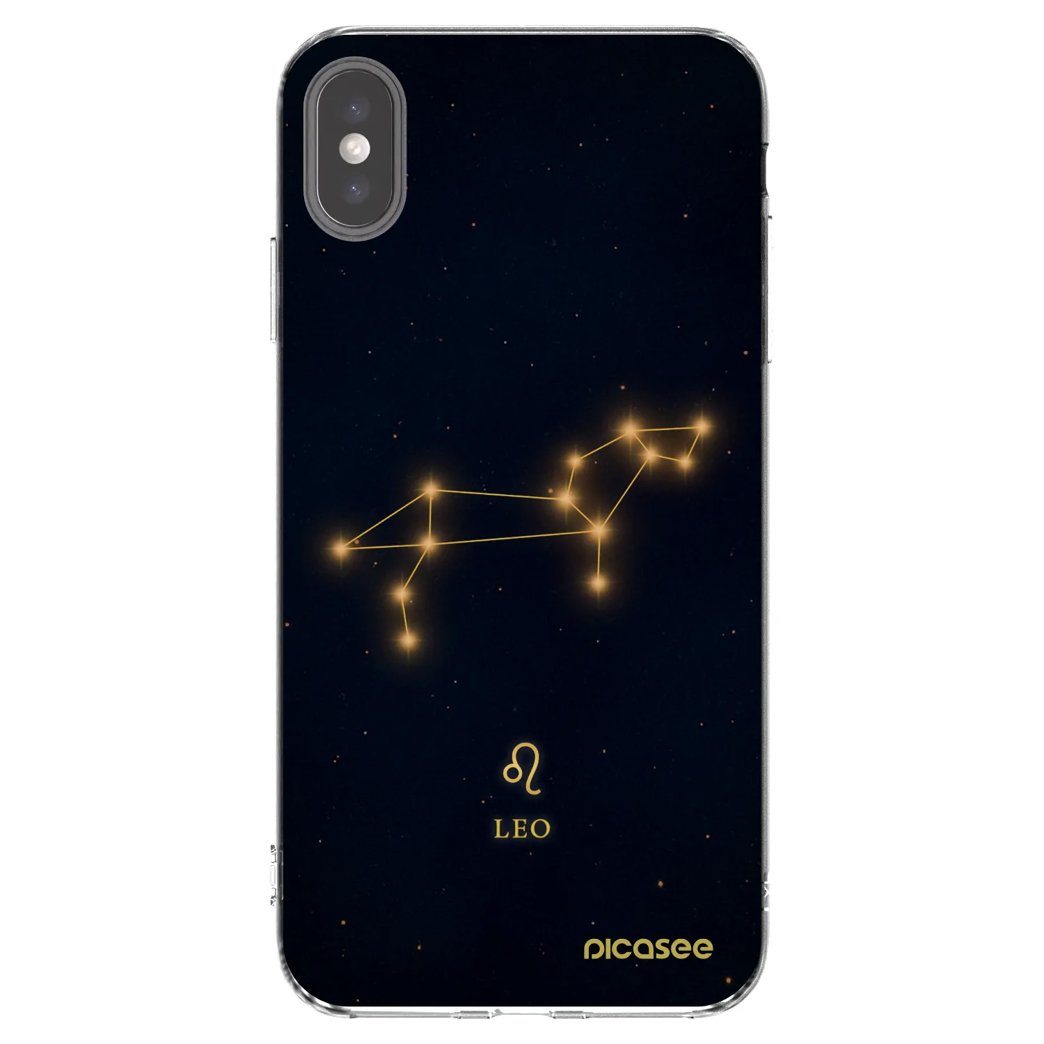 Picasee silikonowe przeźroczyste etui na Apple iPhone XS Max - LEO