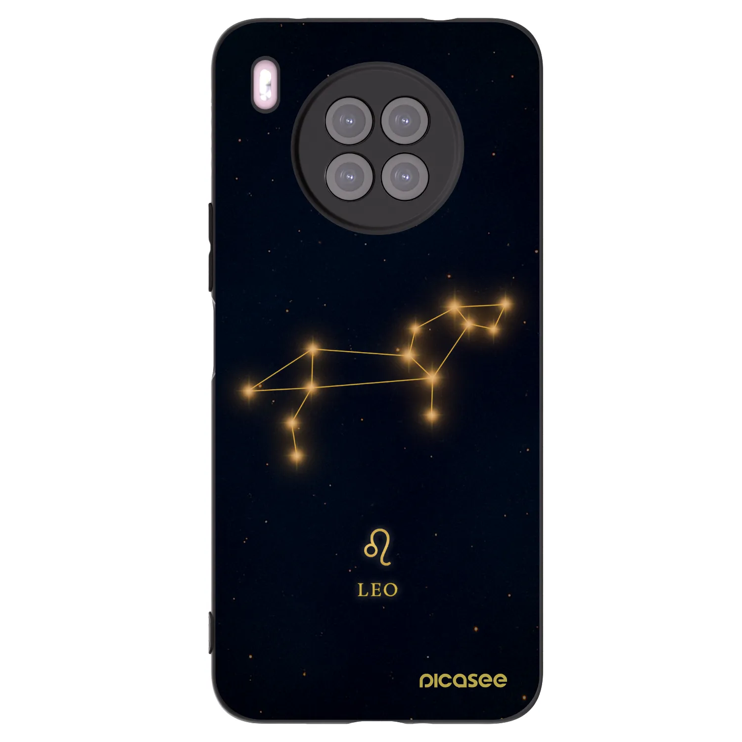 Picasee silikonowe czarne etui na Huawei Nova 8i - LEO