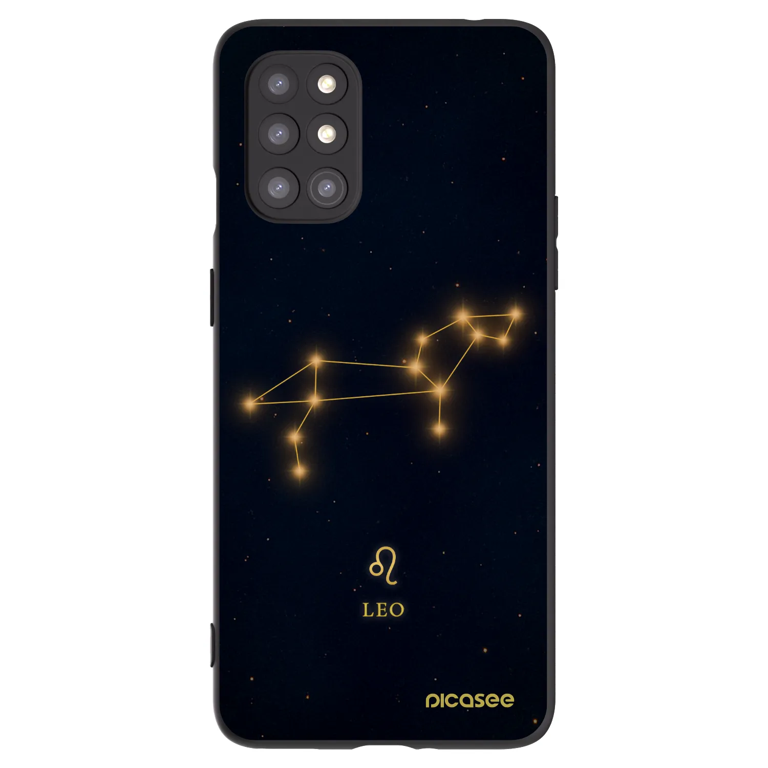 Picasee silikonowe czarne etui na OnePlus 8T - LEO