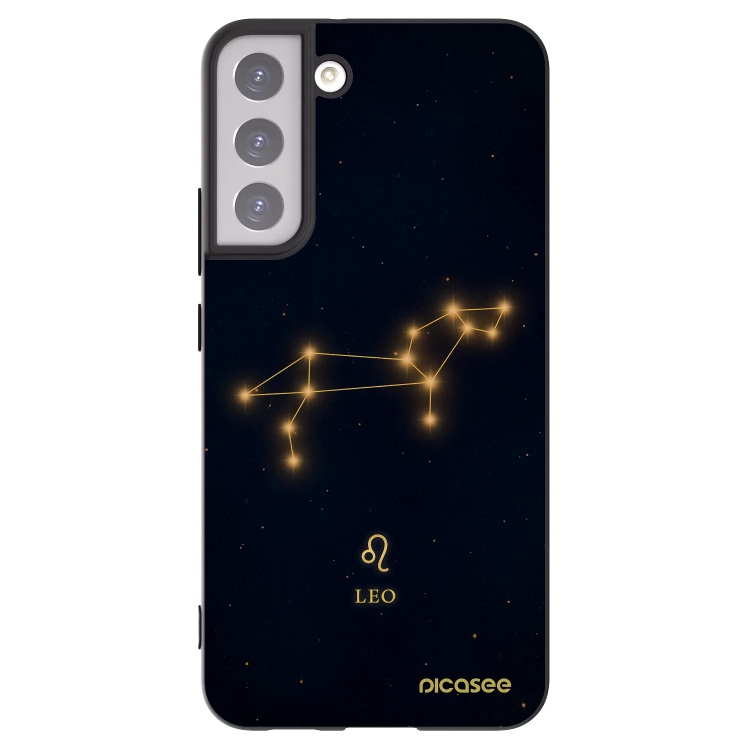 Picasee silikonowe czarne etui na Samsung Galaxy S22+ 5G - LEO