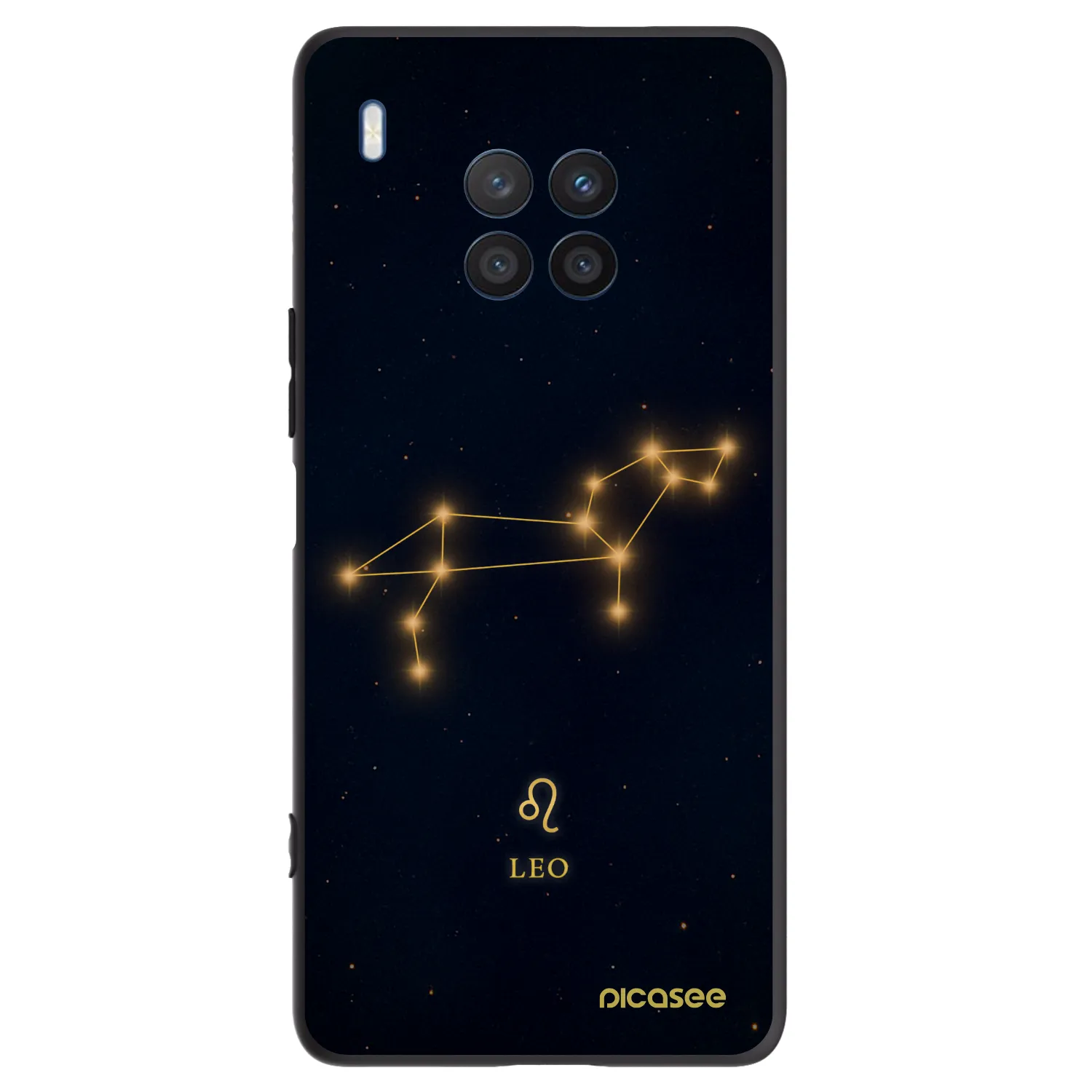 Picasee silikonowe czarne etui na Honor 50 Lite - LEO