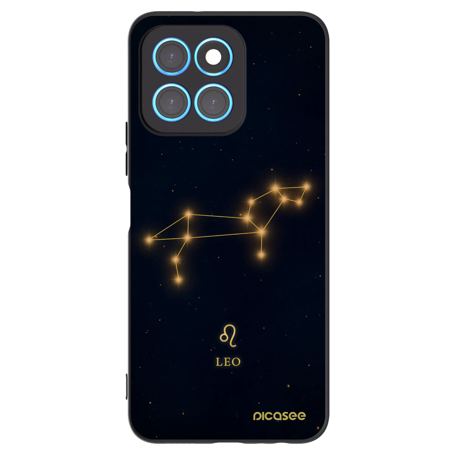 Picasee silikonowe czarne etui na Honor X6 - LEO