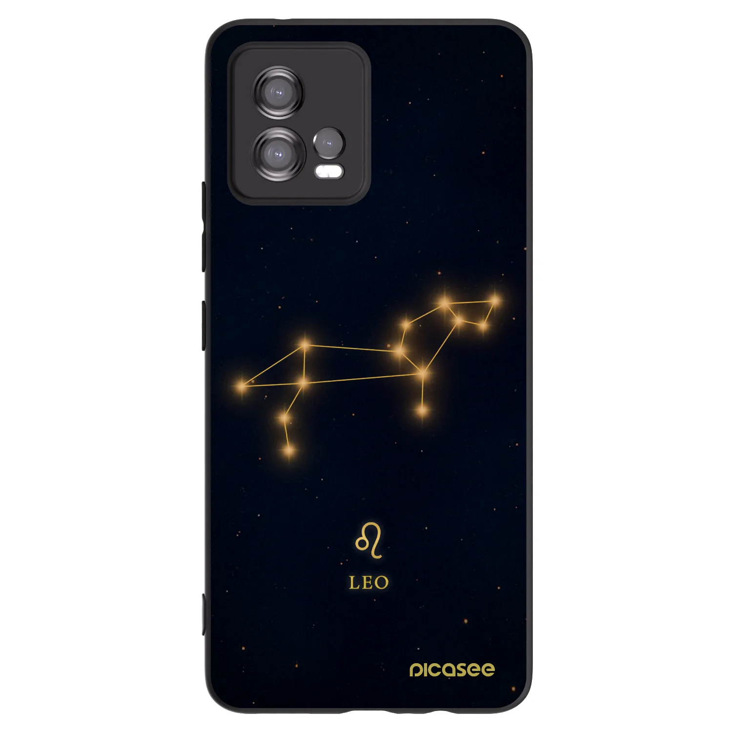 Picasee silikonowe czarne etui na Motorola Moto G72 - LEO