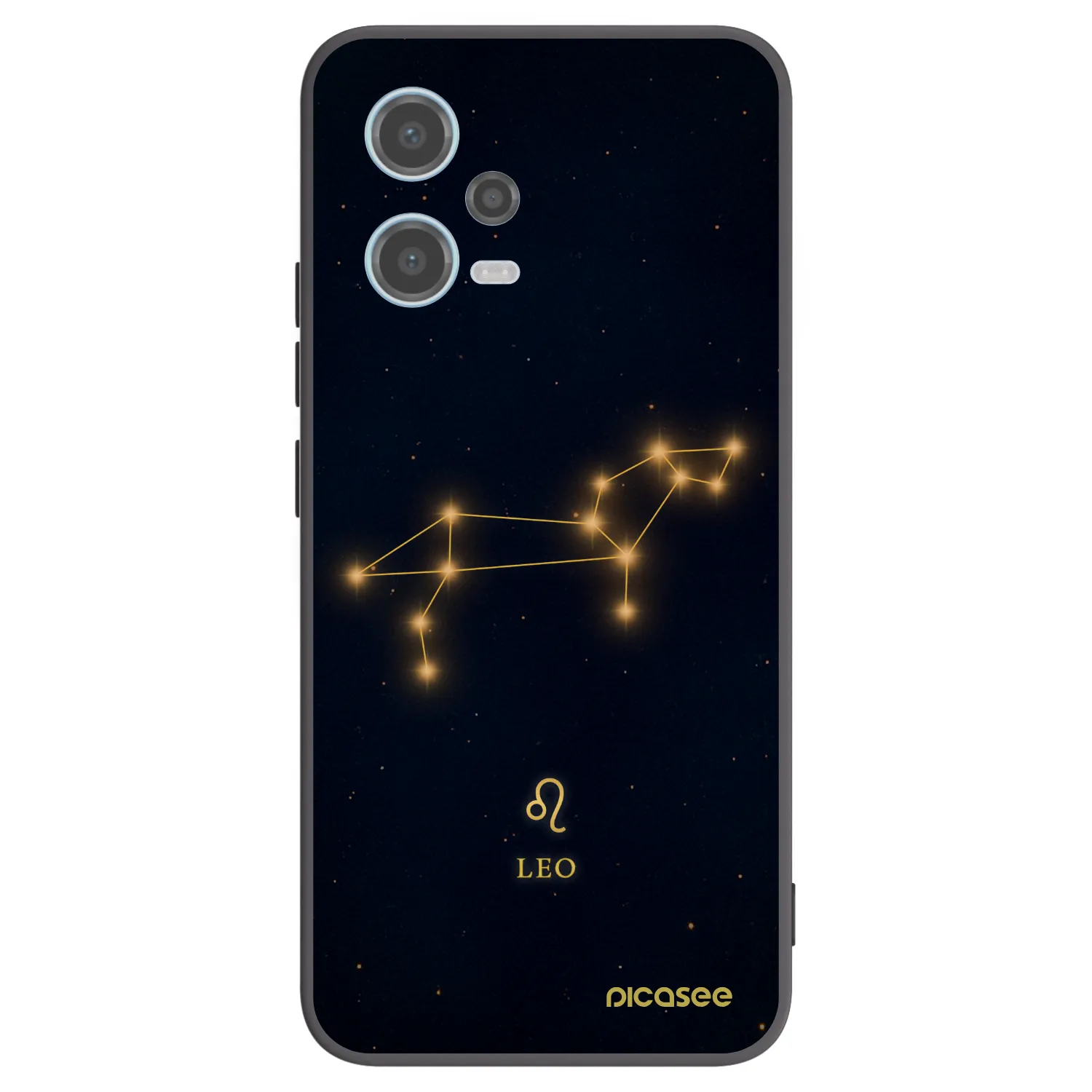 Picasee silikonowe czarne etui na Xiaomi Redmi Note 12 5G - LEO