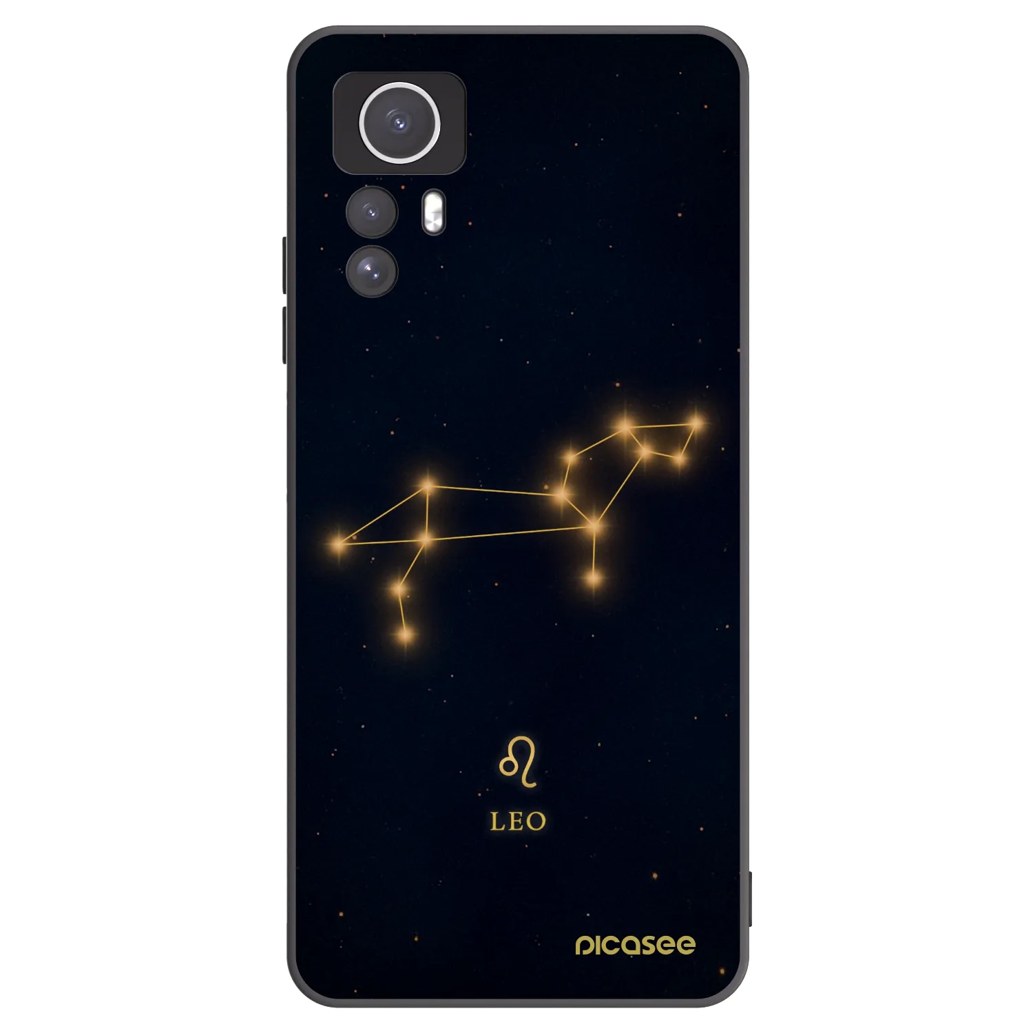 Picasee silikonowe czarne etui na Xiaomi Redmi Note 12S - LEO